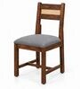 Aakar 6 Seater Dining Set In Provincial Teak Finish With Grey Colour Chair Aakar 6 Seater Dining Set In Provincial Teak Finish With Grey Colour Chair