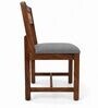 Aakar 6 Seater Dining Set In Provincial Teak Finish With Grey Colour Chair Aakar 6 Seater Dining Set In Provincial Teak Finish With Grey Colour Chair
