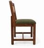 Aakar 6 Seater Dining Set In Provincial Teak Finish With Olive Green Colour Chair Aakar 6 Seater Dining Set In Provincial Teak Finish With Olive Green Colour Chair