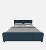 Aakar Fabric King Size Bed in Light Blue Colour