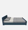Aakar Fabric King Size Bed in Light Blue Colour