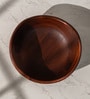 Aakar Brown Acacia Wood Handcrafted Serving Bowl