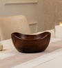Aakar Brown Acacia Wood Handcrafted Serving Bowl