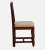Aakrit Sheesham Wood 4 Seater Dining Set In Scratch Resistant Honey Oak Finish With Brass Cladding