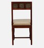 Aakrit Sheesham Wood 4 Seater Dining Set In Scratch Resistant Honey Oak Finish With Brass Cladding