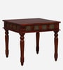 Aakrit Sheesham Wood 4 Seater Dining Table In Scratch Resistant Honey Oak Finish With Brass Cladding