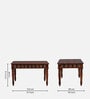 Aakrit Sheesham Wood 6 Seater Dining Set In Scratch Resistant Honey Oak Finish With Brass Cladding