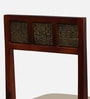 Aakrit Sheesham Wood 6 Seater Dining Set In Scratch Resistant Honey Oak Finish With Brass Cladding