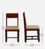 Aakrit Sheesham Wood 6 Seater Dining Set In Scratch Resistant Honey Oak Finish With Brass Cladding