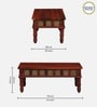 Aakrit Sheesham Wood Coffee Table In Scratch Resistant Honey Oak Finish With Brass Cladding,