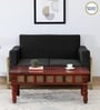 Aakrit Sheesham Wood Coffee Table In Scratch Resistant Honey Oak Finish With Brass Cladding,