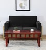 Aakrit Sheesham Wood Coffee Table In Scratch Resistant Honey Oak Finish With Brass Cladding,