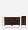 Aakrit Sheesham Wood Sideboard In Scratch Resistant Provincial Teak Finish