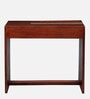 Aakrit Sheesham Wood Study Table In Scratch Resistant Honey Oak Finish With Brass Cladding