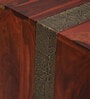 Aakrit Sheesham Wood Study Table In Scratch Resistant Honey Oak Finish With Brass Cladding