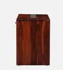 Aakrit Sheesham Wood Study Table In Scratch Resistant Honey Oak Finish With Brass Cladding