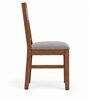 Aalaya 6 Seater Dining Set In Provincial Teak Finish With Grey Colour Chair Aalaya 6 Seater Dining Set In Provincial Teak Finish With Grey Colour Chair