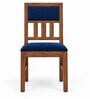 Aalaya 6 Seater Dining Set In Provincial Teak Finish With Navy Blue Colour Chair Aalaya 6 Seater Dining Set In Provincial Teak Finish With Navy Blue Colour Chair