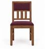 Aalaya 6 Seater Dining Set In Provincial Teak Finish With Plum Colour Chair Aalaya 6 Seater Dining Set In Provincial Teak Finish With Plum Colour Chair