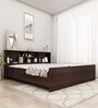 Aaric Queen Size Bed in Dark elm Finish