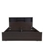 Aaric Queen Size Bed in Dark elm Finish