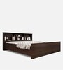 Aaric Queen Size Bed in Dark elm Finish