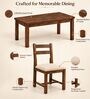 Aaroh 6 Seater Dining Set In Provincial Teak Finish With Beige Colour Chair Aaroh 6 Seater Dining Set In Provincial Teak Finish With Beige Colour Chair
