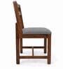 Aaroh 6 Seater Dining Set In Provincial Teak Finish With Grey Colour Chair Aaroh 6 Seater Dining Set In Provincial Teak Finish With Grey Colour Chair