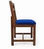 Aaroh 6 Seater Dining Set In Provincial Teak Finish With Navy Blue Colour Chair Aaroh 6 Seater Dining Set In Provincial Teak Finish With Navy Blue Colour Chair