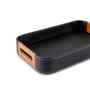 Black-Brown Premium Faux Leather Large Rectangular Serving Tray