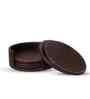 Chocolate Brown Elegance Round Coaster