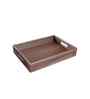 Chocolate Brown Premium Faux Leather Rectangular Serving Tray