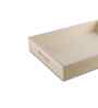 Off-White Premium Faux Leather Rectangular Serving Tray