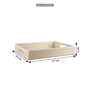 Off-White Premium Faux Leather Rectangular Serving Tray