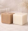 Big White Block Aromatic Duel Wick Candle