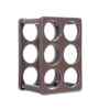Studio Premium Faux Leather Wine Rack | Modern Vertical/Horizontal 6-Bottle Wine Holder