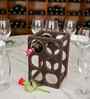 Studio Premium Faux Leather Wine Rack | Modern Vertical/Horizontal 6-Bottle Wine Holder
