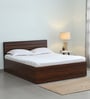 Aarya Queen Size Bed in Sandal Wood Finish with Box Storage
