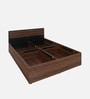 Aarya Queen Size Bed in Sandal Wood Finish with Box Storage
