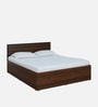 Aarya Queen Size Bed in Sandal Wood Finish with Box Storage