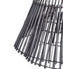 Aattur Handcrafted Rattan/Wicker Pendant Lamp Hanging Light Charcoal