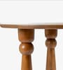 Aayam Marble Top 4 Seater Dining Table In New Teak Dark Finish