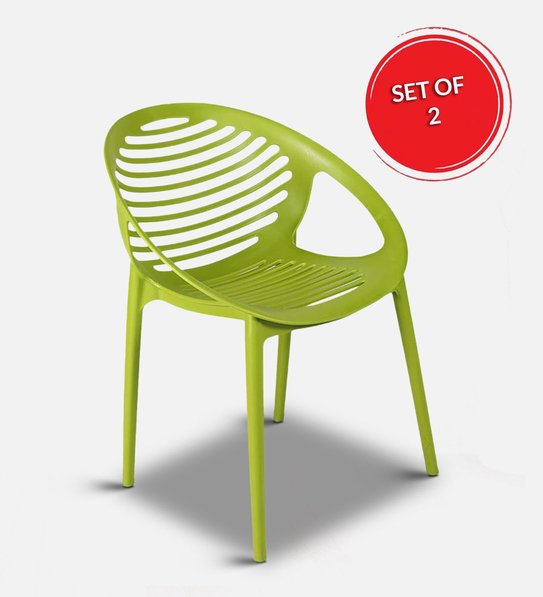Buy Abacus Cafe Chair ( Set of 2) in Green Colour by Cello Online