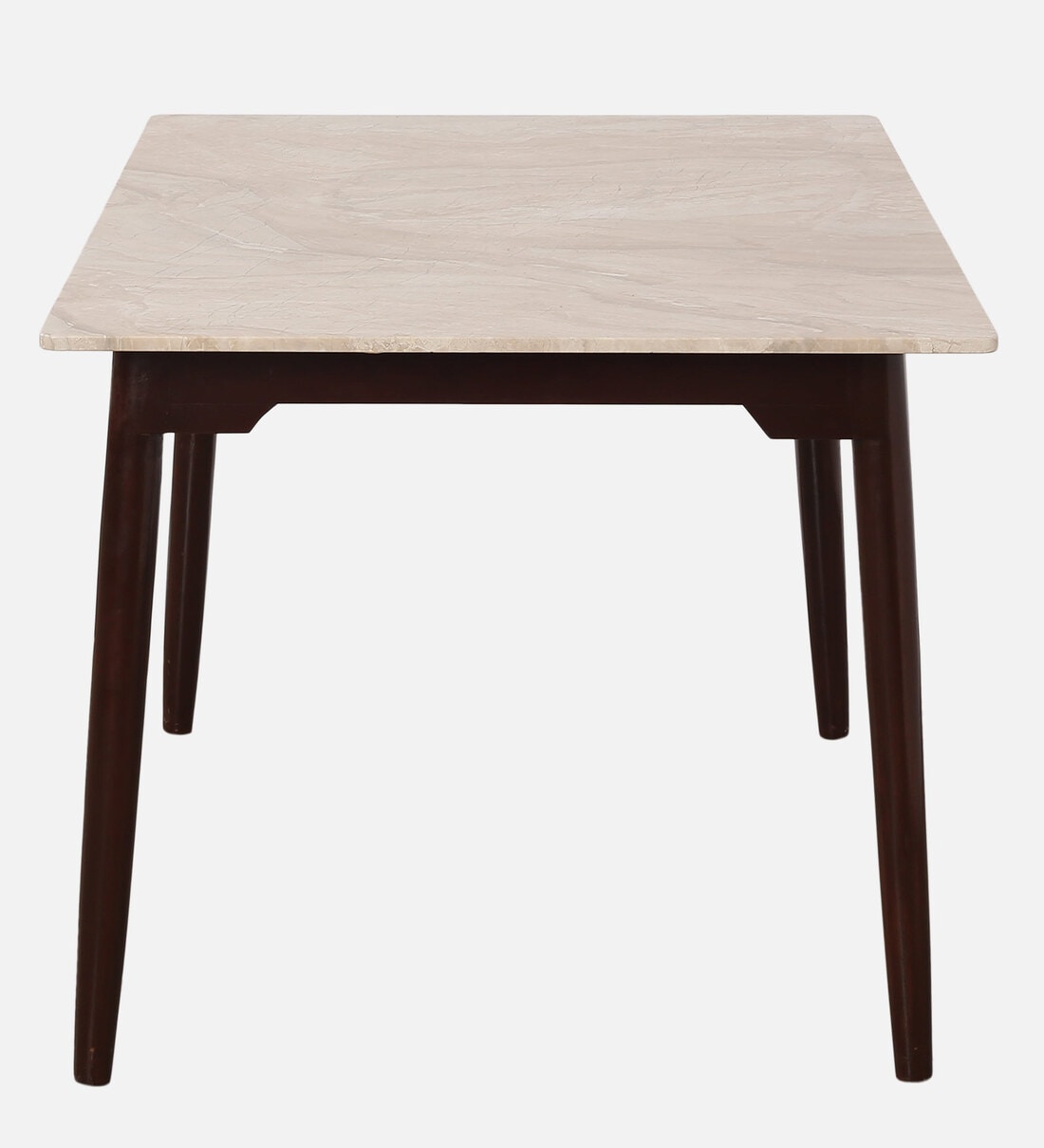 Buy Abate Solid Wood 4 Seater Dining Table in Natural Teak Wood Finish