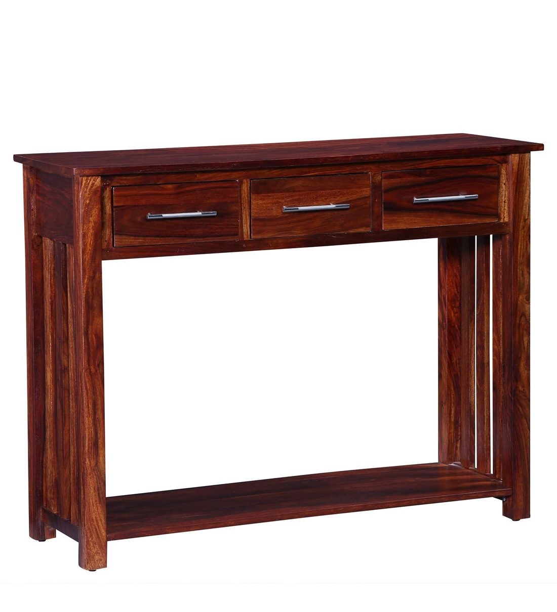 Buy Abbey Solid Wood Console Table in Honey Oak Finish Woodsworth By