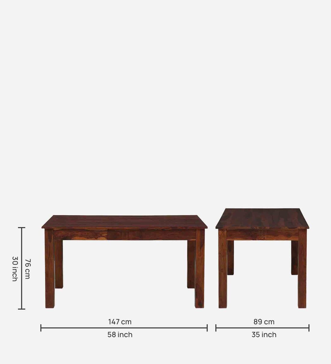Buy Abbey Sheesham Wood 6 Seater Dining Table In Honey Oak By