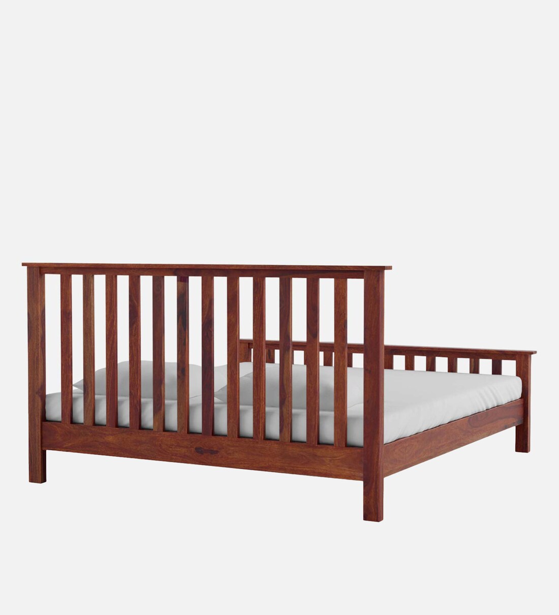 Buy Abbey Sheesham Wood King Size Bed In Honey Oak Finish By Woodsworth
