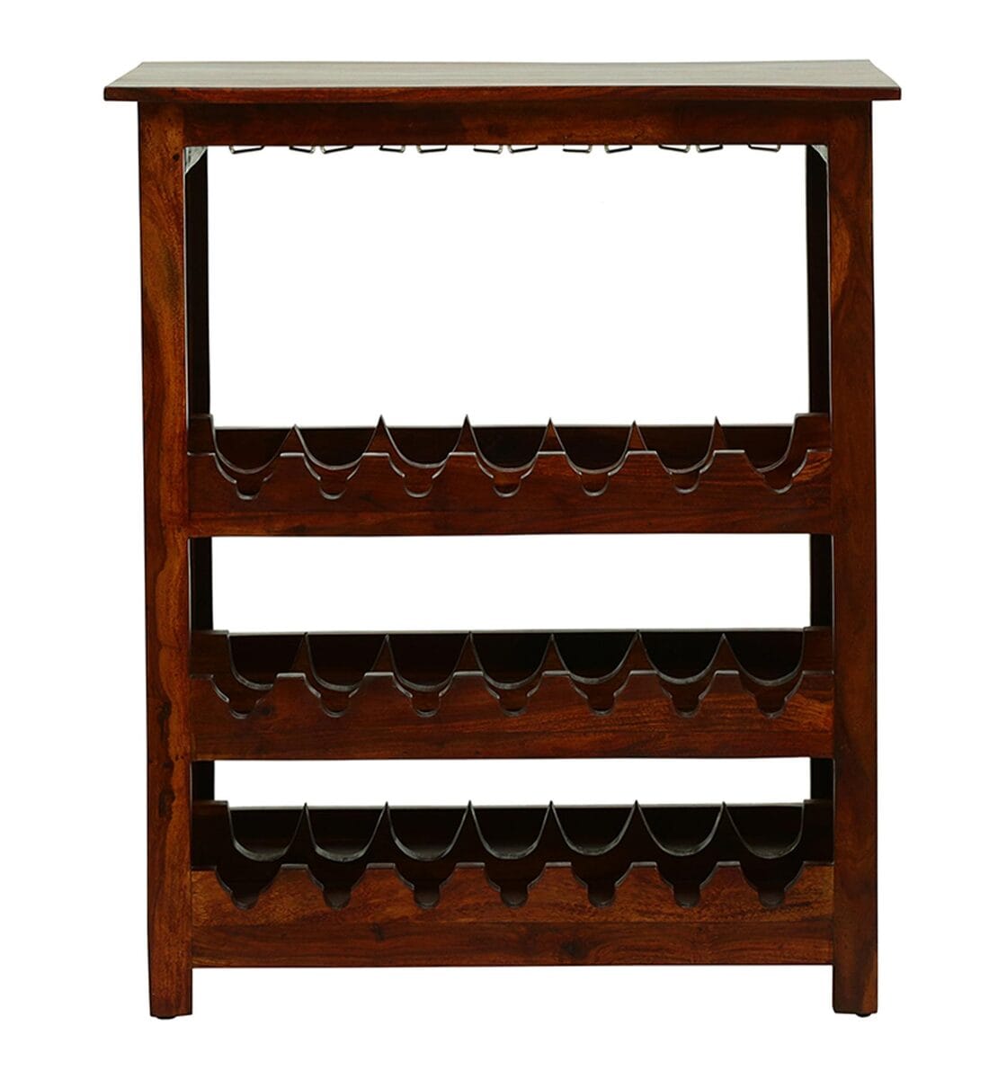 Buy Abbey Solid Wood Wine Rack In Honey Oak Finish By Woodsworth Online