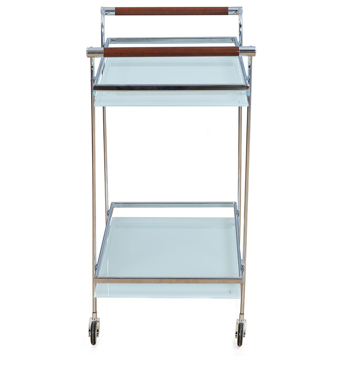 Buy Abelia Metal Bar Trolley in White Colour By Home Online Bar