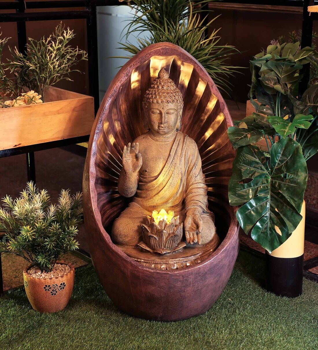 Buy Abloom Halo Buddha Multicolor Polyresin Indoor Fountain at 17 OFF